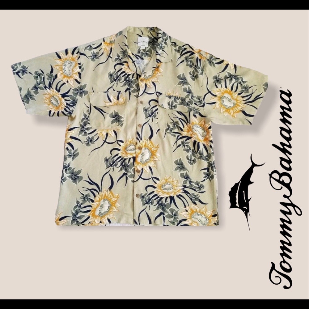 Tommy Bahama Beige Tan Hawaiian Relax…